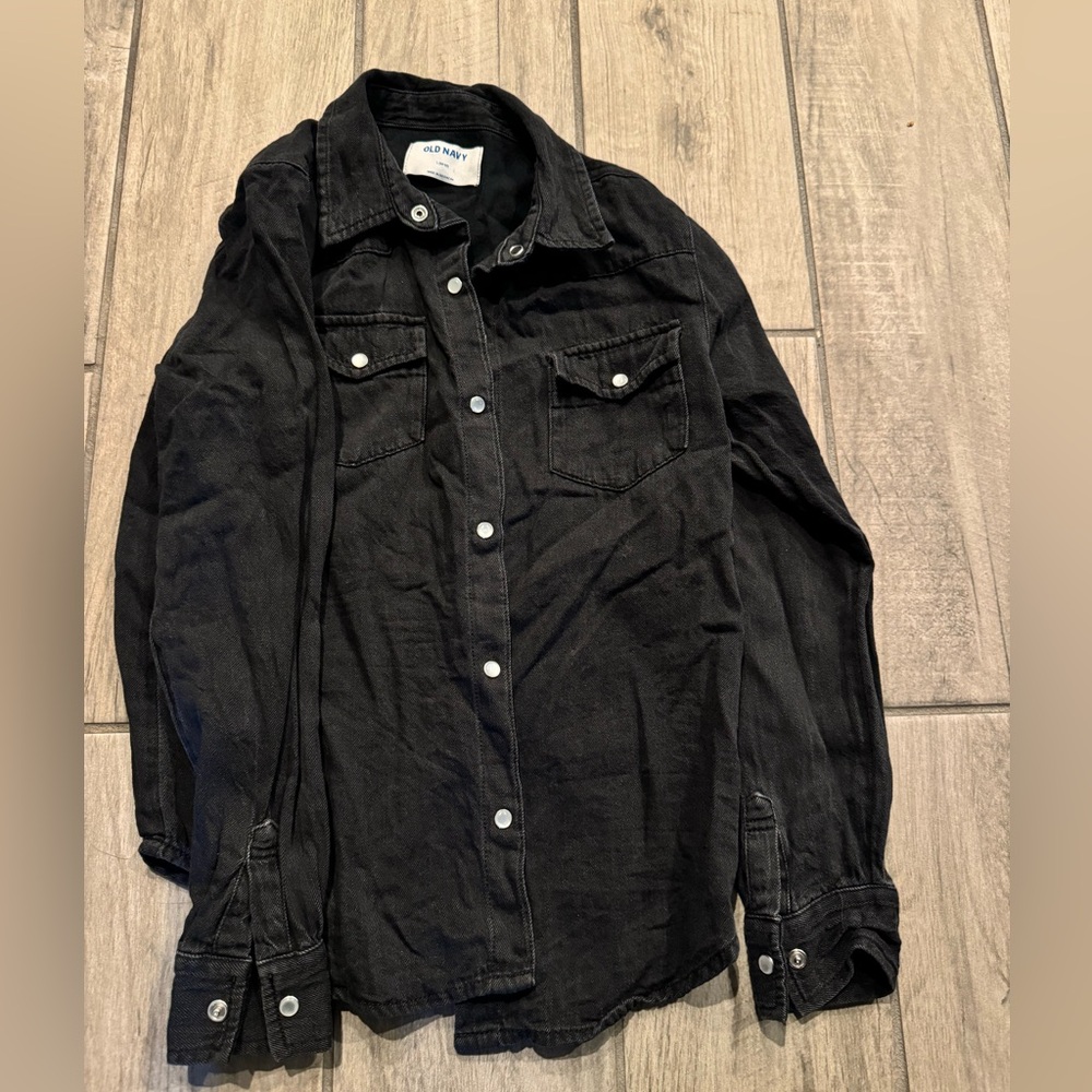 Black jean shirt size L (10/12)